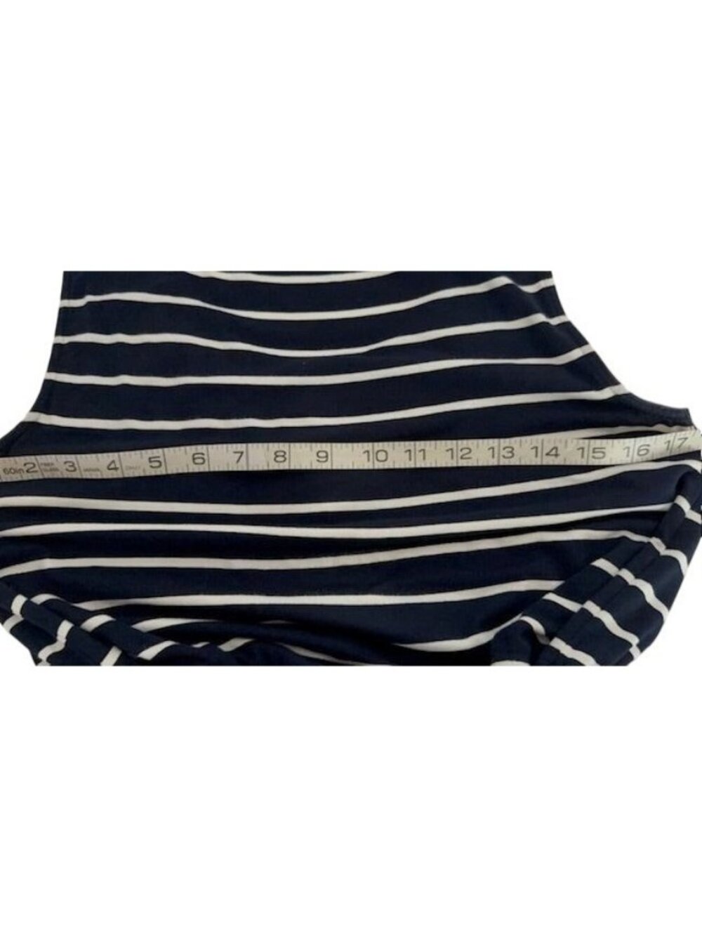 Striped Maxi Dress Pink Embroidery Sleeveless Tie Waist And Side Slits Talbots - Picture 7 of 7